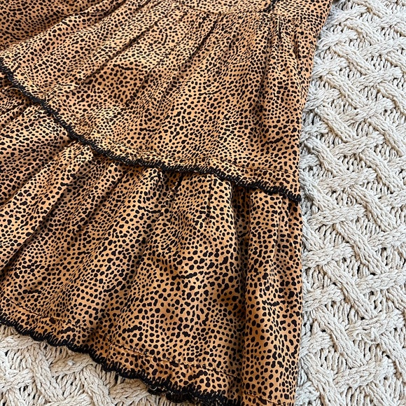 Urban Outfitters Tiered Sleeveless Sundress Mini Dress Animal Print Leopard XS - Picture 10 of 16